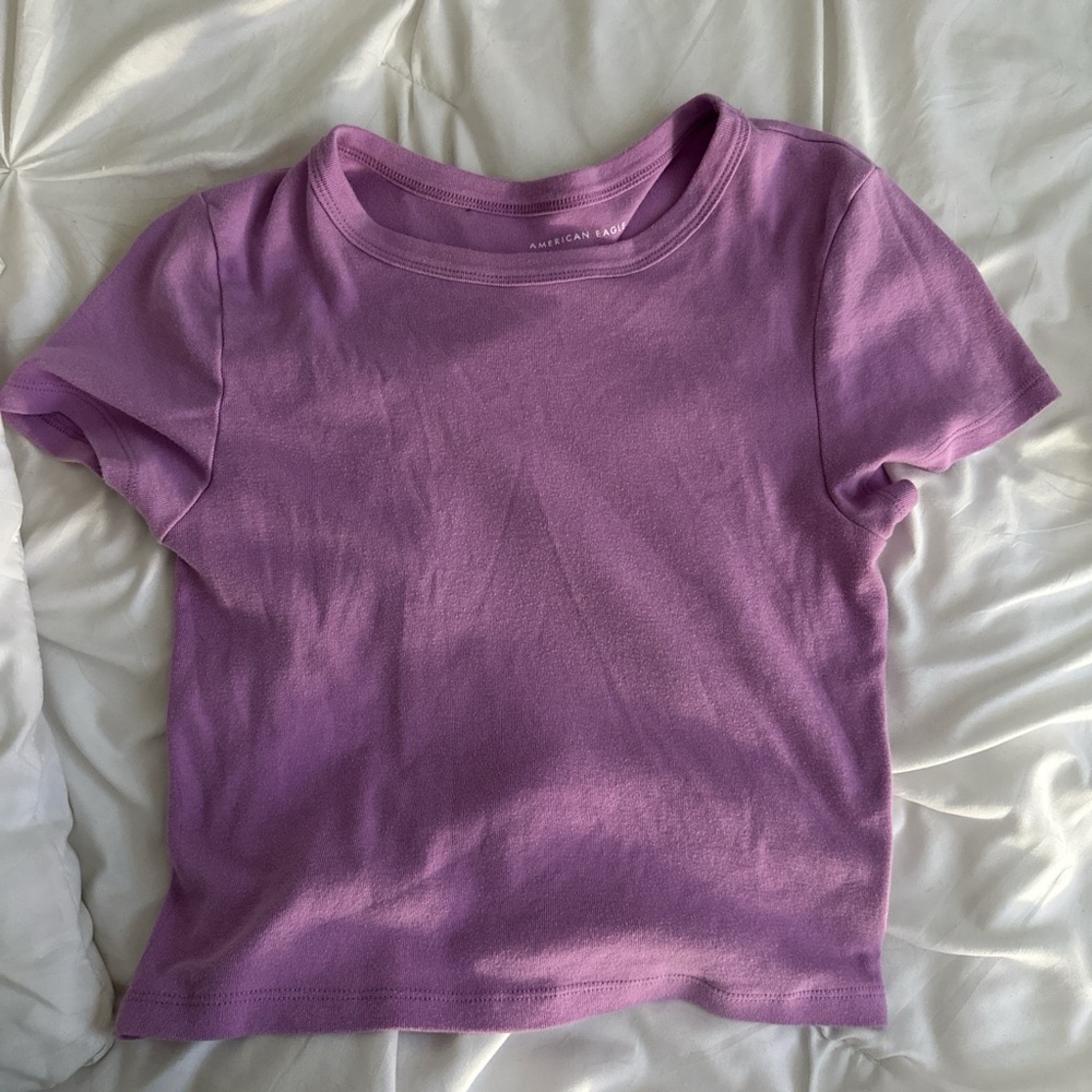 American Eagle Outfitters Purple Crop Top